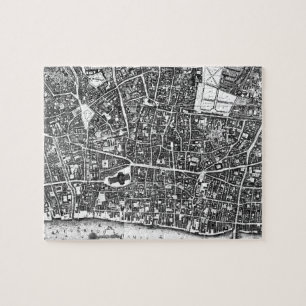 Puzzle Carte vintage de Londres Angleterre (1677)