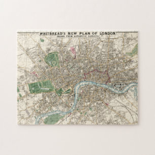 Puzzle Carte Vintage de Londres Angleterre (1853)