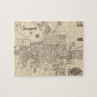 Puzzle Carte vintage de Montgomery, Alabama (1899)