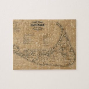 Puzzle Carte vintage de Nantucket (1869)