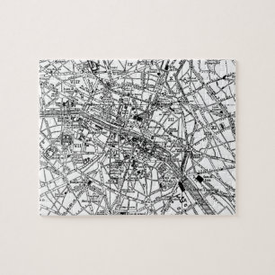 Puzzle Carte vintage de Paris (1911)