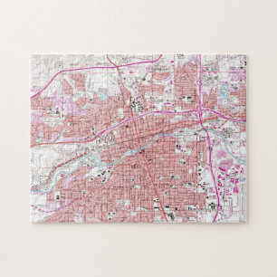 Puzzle Carte vintage de Reno Nevada (1967)
