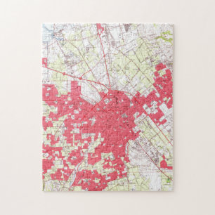 Puzzle Carte vintage de San Jose la Californie (1961)