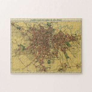 Puzzle Carte vintage de Sao Palo Brésil (1913)
