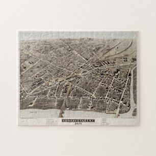 Puzzle Carte vintage de Schenectady NY (1875)