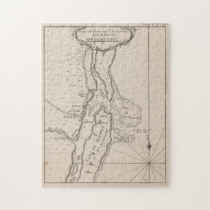 Puzzle Carte vintage de St Augustine FL (1764)