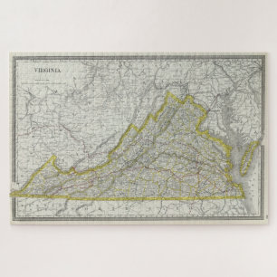 Puzzle Carte vintage de Virginie (1889)