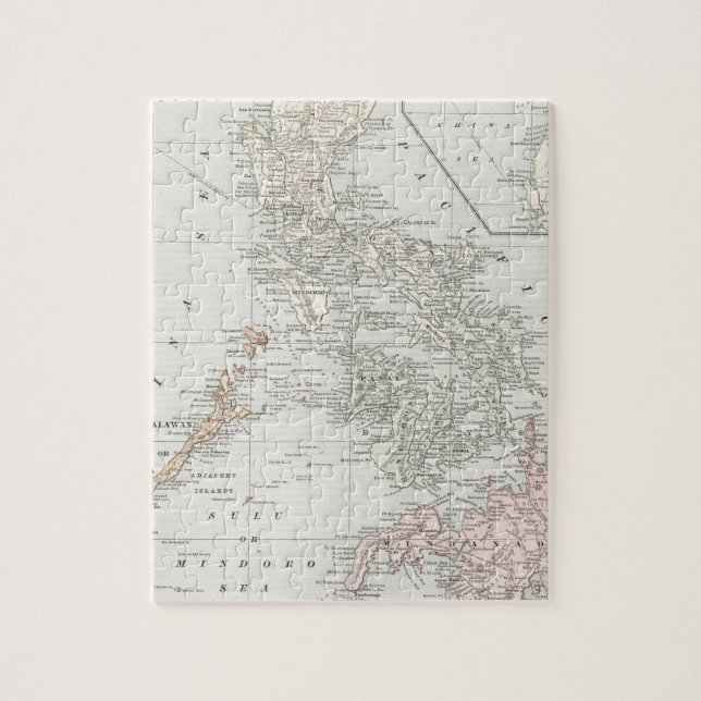 Puzzle Carte vintage des îles philippines (1901) (Vertical)