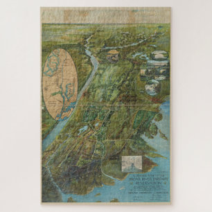 Puzzle Carte vintage du Bronx NY (1915)