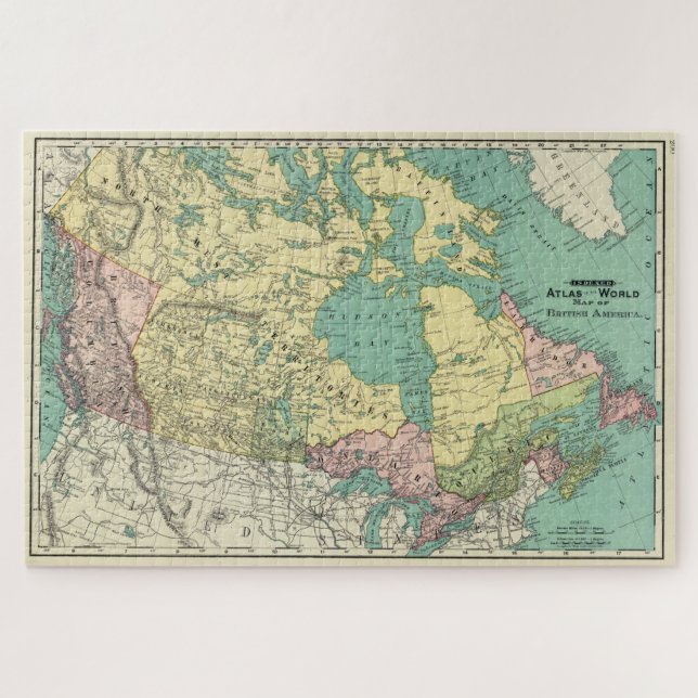 Puzzle Carte vintage du Canada (1897) (Horizontal)