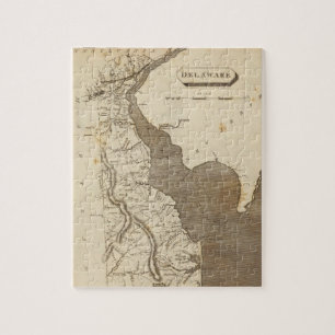 Puzzle Carte vintage du Delaware (1804)