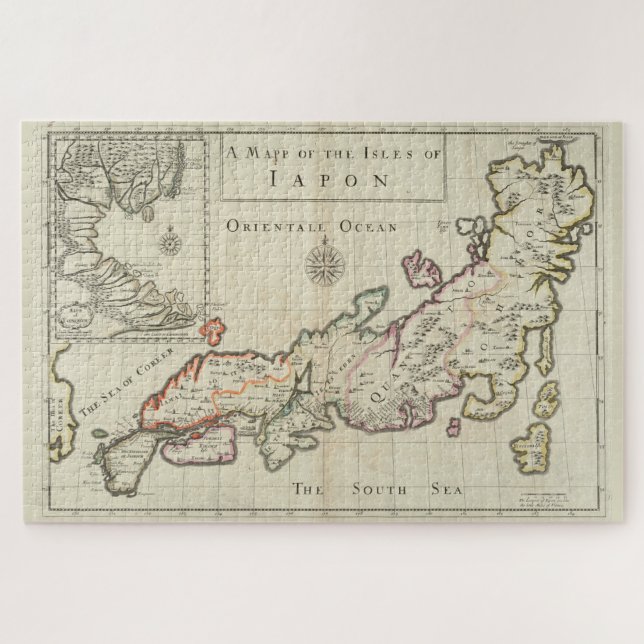 Puzzle Carte vintage du Japon (1684) (Horizontal)