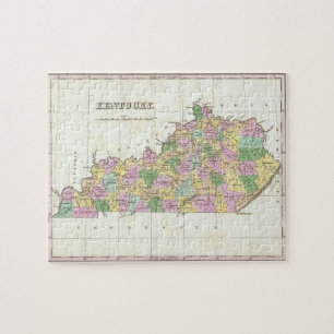 Puzzle Carte vintage du Kentucky (1827)