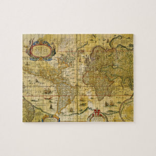 Puzzle Carte vintage du monde