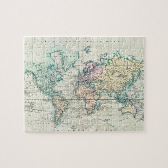 Puzzle Carte vintage du monde (1801) (Horizontal)