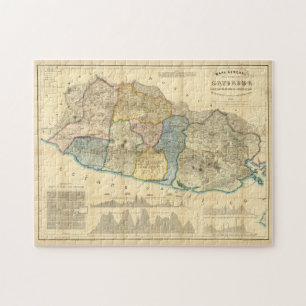 Puzzle Carte vintage du Salvador (1858)