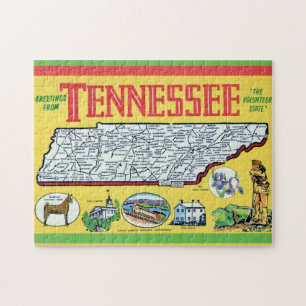 Puzzle Carte vintage du Tennessee