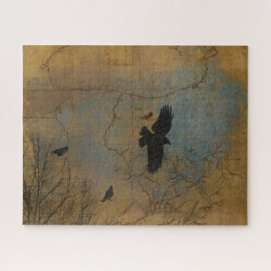 Puzzle Carte vintage Et Vagues Volantes