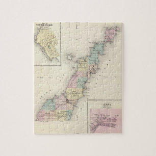 Puzzle Cartes du comté de Door, de Sturgeon Bay et de Jen