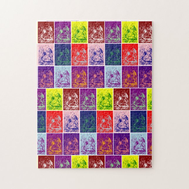 Puzzle Cartes volant vers le bas de l'art pop Alice (Vertical)