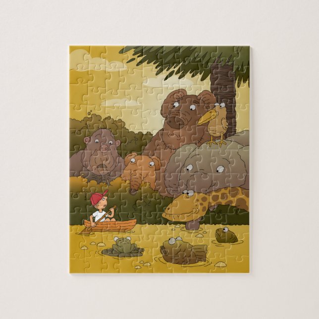 Puzzle Cartoon Animaux de la Jungle (Vertical)