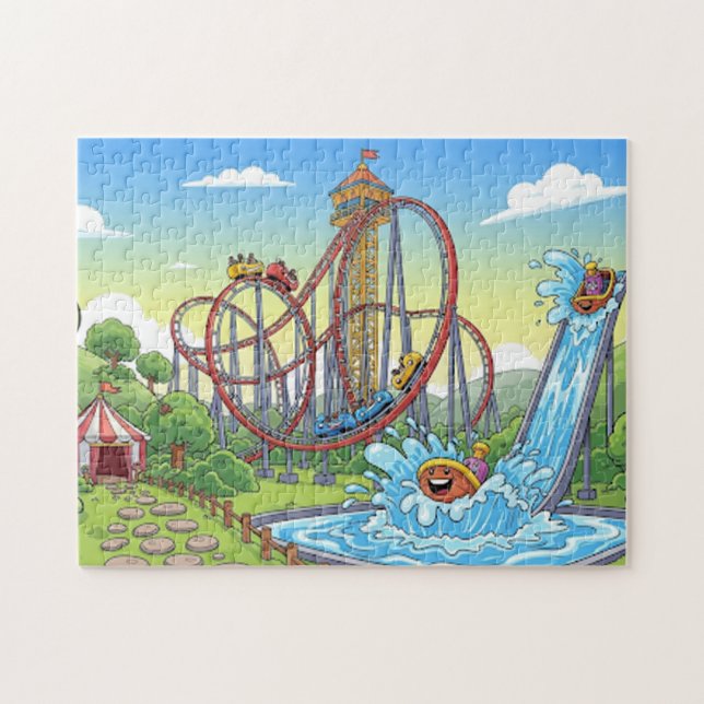 Puzzle Cartoon Thème Parc Aventure - Nature & Eau Spla (Horizontal)