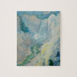 Puzzle Cascade dans Yellowstone par Twachtman, Art Vintag