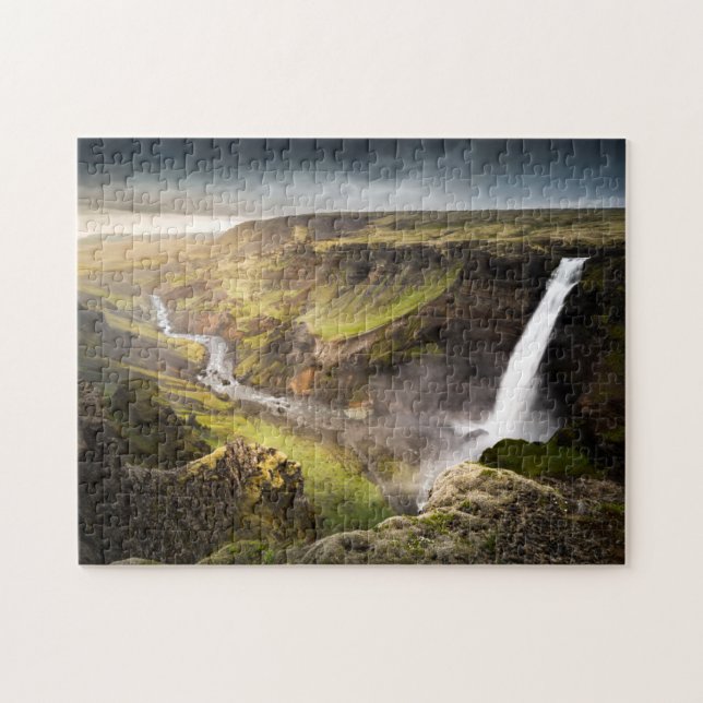Puzzle Cascade de Haifoss | Été en Islande (Horizontal)