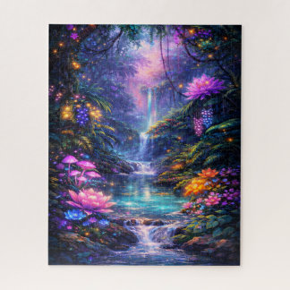 Puzzle Cascade lumineuse de la forêt enchantée
