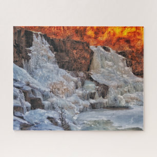 Puzzle Cascades de Gooseberry Minnesota, Hiver