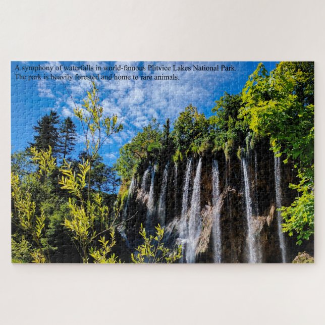 Puzzle Cascades des lacs Plitvice Croatie Grande (Horizontal)