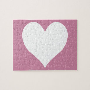 Puzzle Cashmere Rose et White Cute Heart
