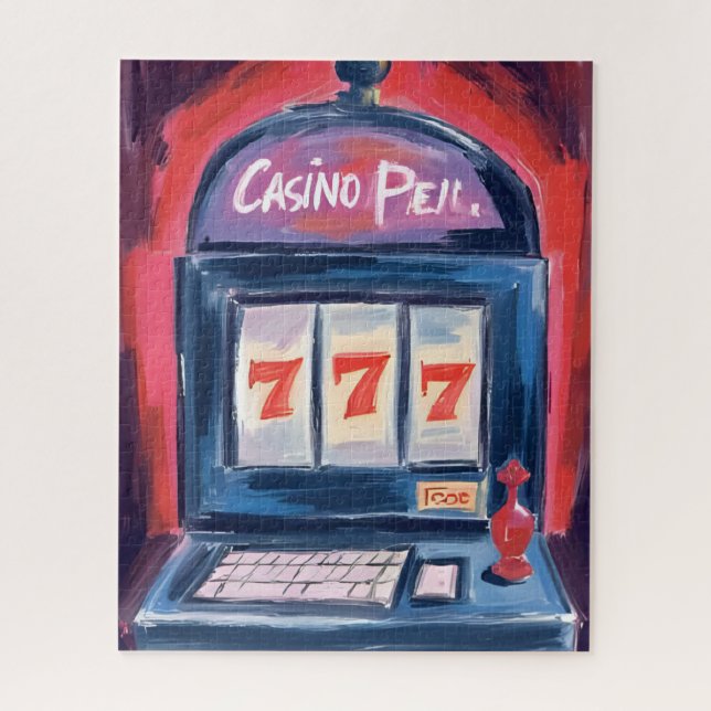 Puzzle Casino Slot Machine Painting (Vertical)