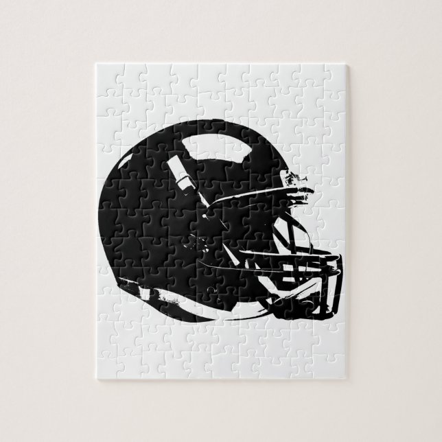 Puzzle Casque noir blanc Pop Art Football (Vertical)