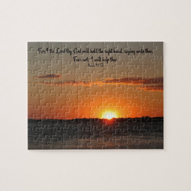 Puzzle Casse-tête avec la citation de photo et de bible (Horizontal)