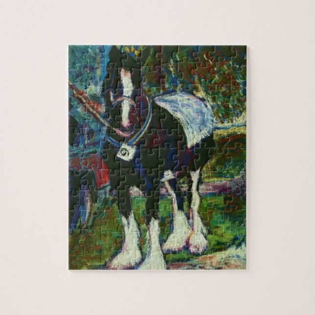 Puzzle Casse-tête avec le cheval de Shire (Vertical)