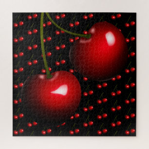 Puzzle Casse-tête Cerise Rouge Cadeau Sucré