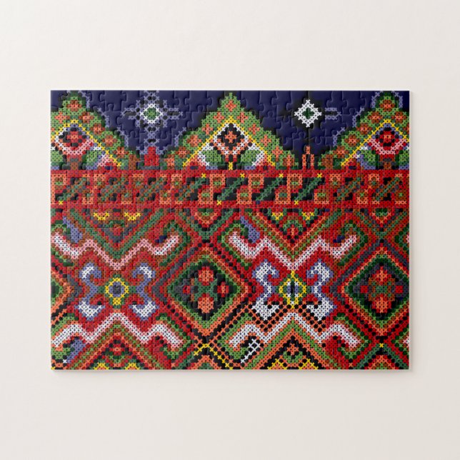 Puzzle Casse-tête croisée ukrainienne de broderie de (Horizontal)