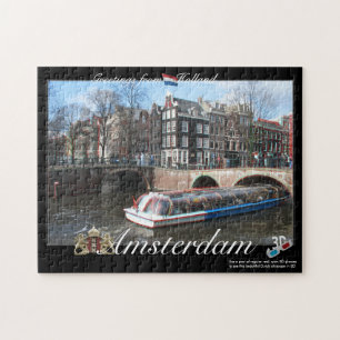 Puzzle Casse-tête d'anaglyphe d'Amsterdam Hollande 3D