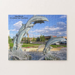 Puzzle Casse-tête Dauphin Statue d'eau Denver