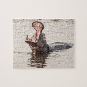 Puzzle Casse-tête de bâillement d'hippopotame
