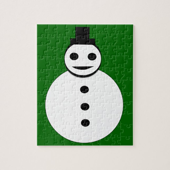 Puzzle Casse-tête de bonhomme de neige de Noël souriant (Vertical)