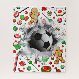 Puzzle Casse-tête de cadeau de vacances de football uniqu
