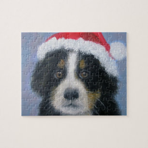 Puzzle Casse-tête de chiot de Noël pour l'enfant ou