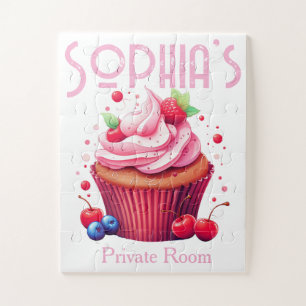 Puzzle Casse-tête de Cupcake Rose Délicieux Mignon