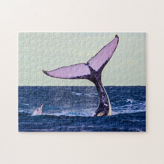 Puzzle Casse-tête de flet de queue de baleine de bosse (Horizontal)