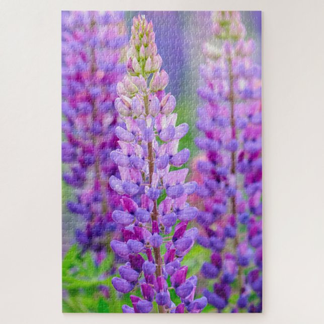 Puzzle Casse-tête de fleurs de lupin pourpre (Vertical)