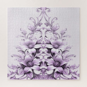 Puzzle Casse-tête de fleurs violettes élégantes