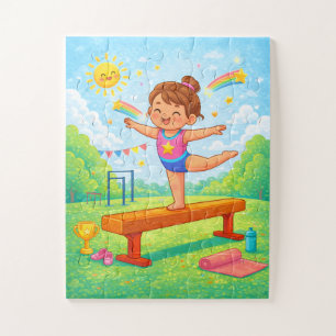 Puzzle Casse-tête de gymnastique   Jeune gymnaste sur une