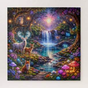 Puzzle Casse-tête de la cascade de la forêt enchantée